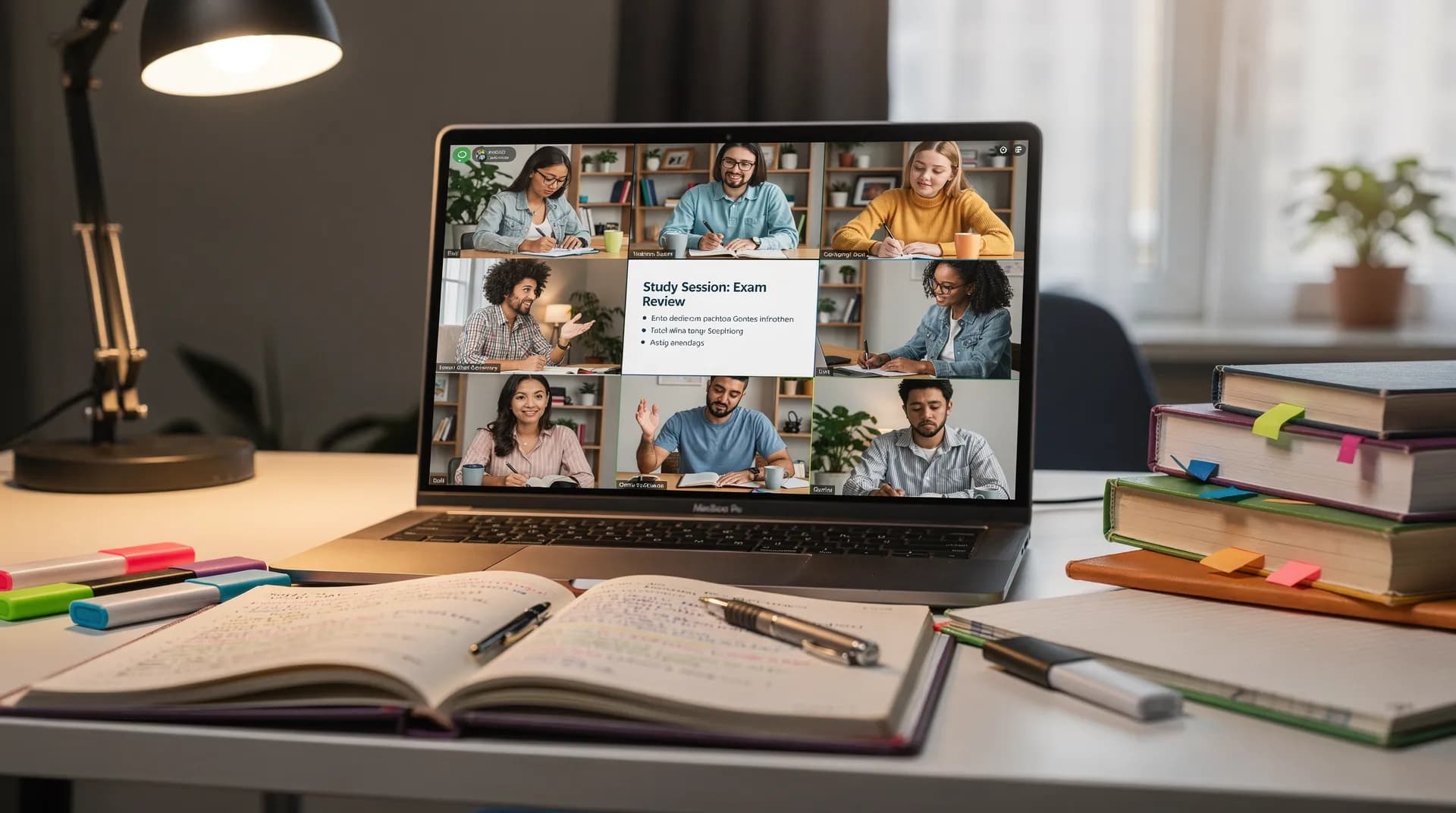 Students collaborating and learning together in a virtual setting