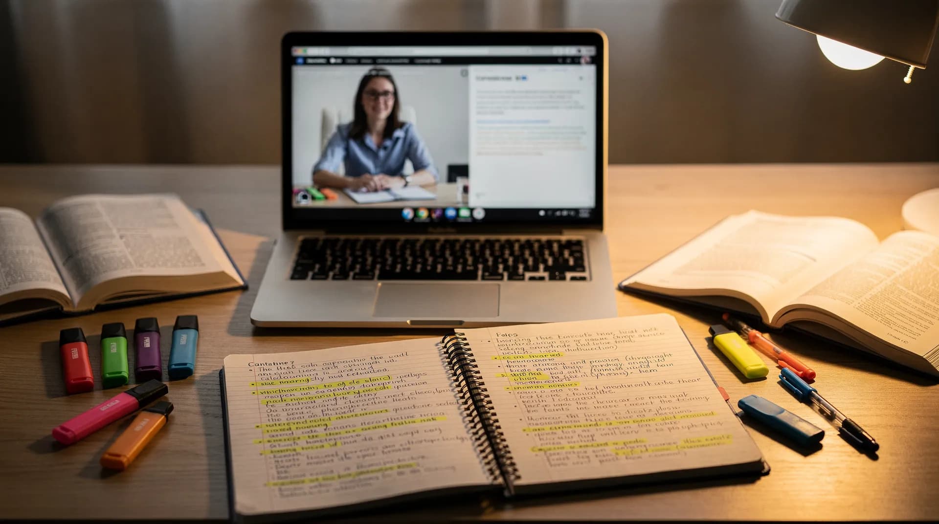 Students engaged in collaborative learning with laptops and notes