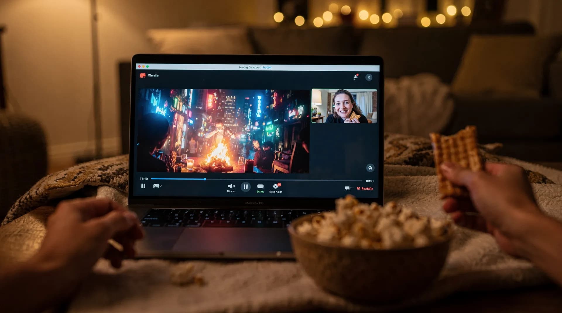 Friends on video call